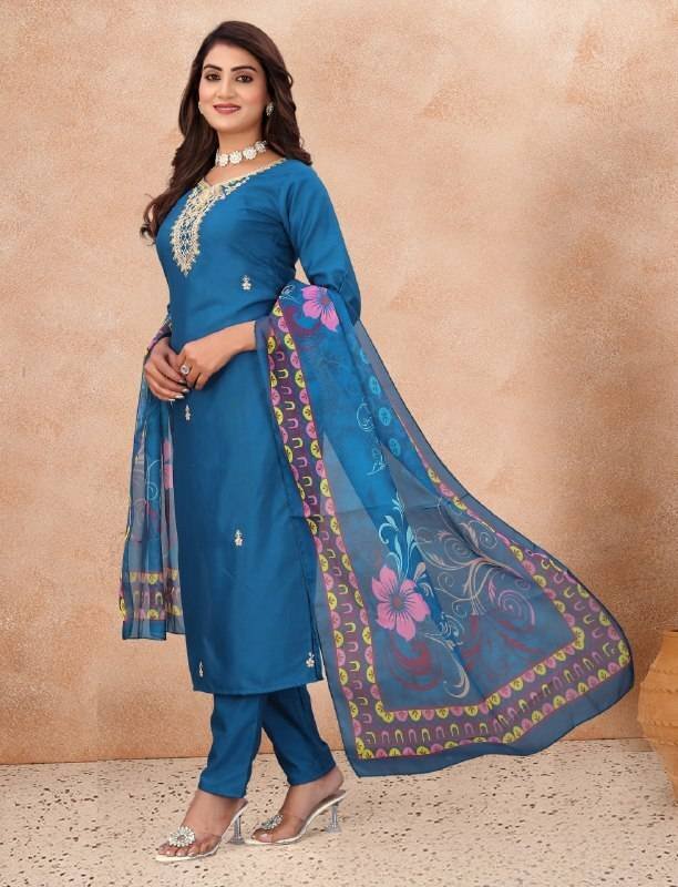 Om Enterprise Solid, Printed Kurta, Salwar & Dupatta Set