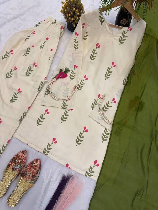 Om Enterprise 137 Printed Kurta, Patiala & Dupatta Set
