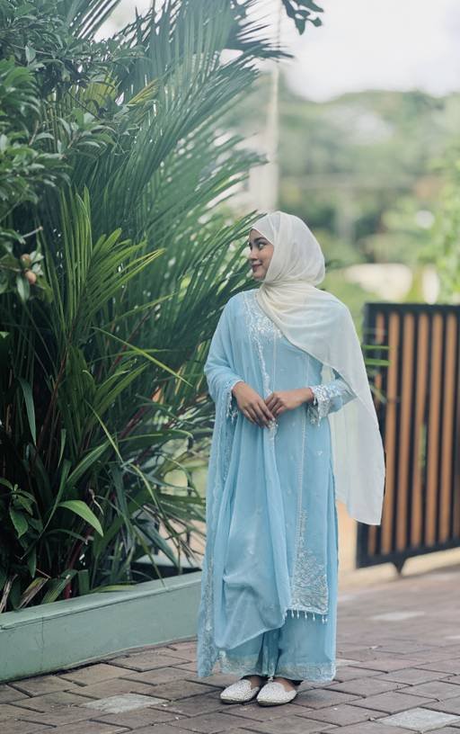 Om Enterprise Embroidered Kurta, Sharara & Dupatta Set